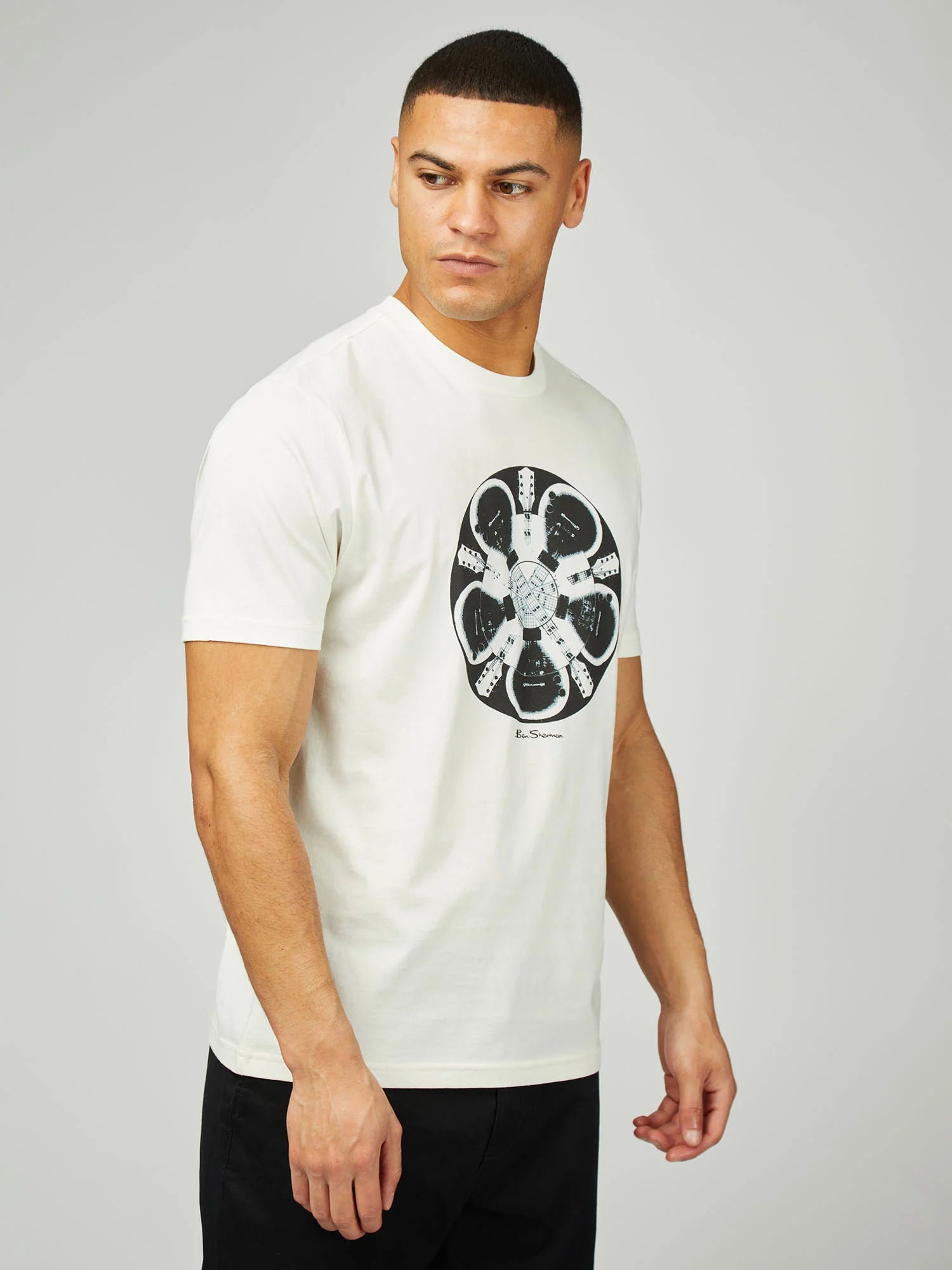 Ben Sherman Guitar Illusion Tee Ivory