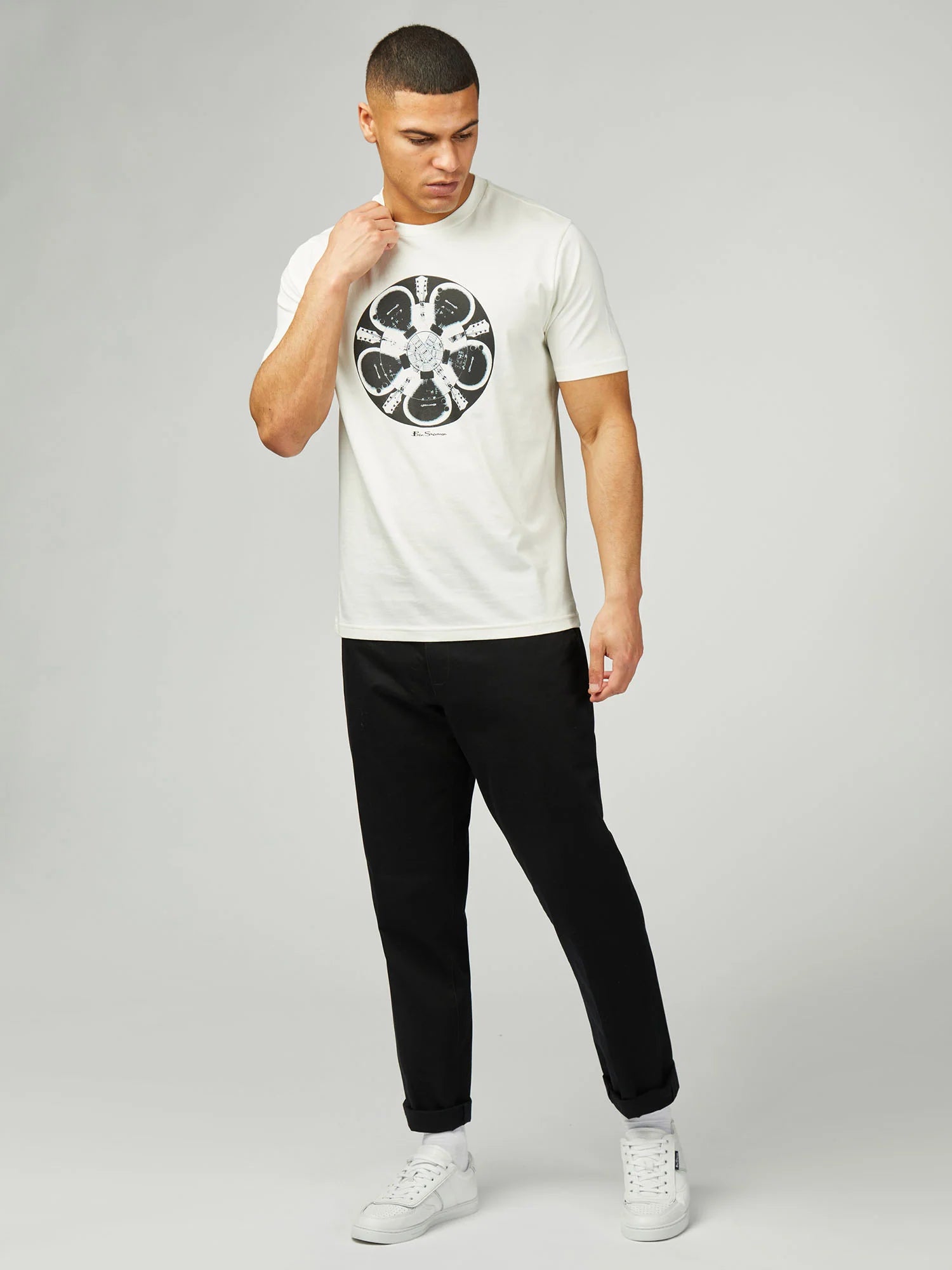 Ben Sherman Guitar Illusion Tee Ivory
