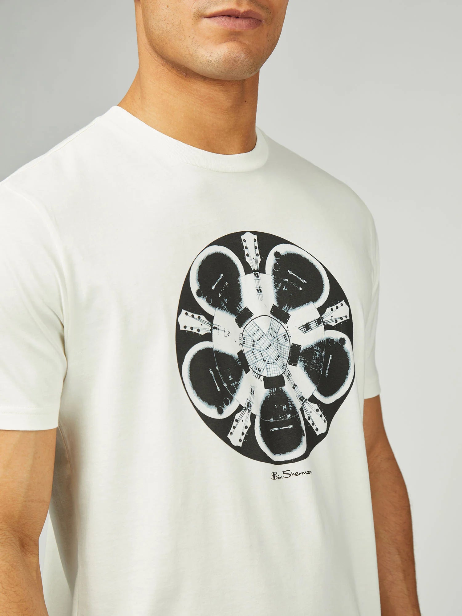 Ben Sherman Guitar Illusion Tee Ivory