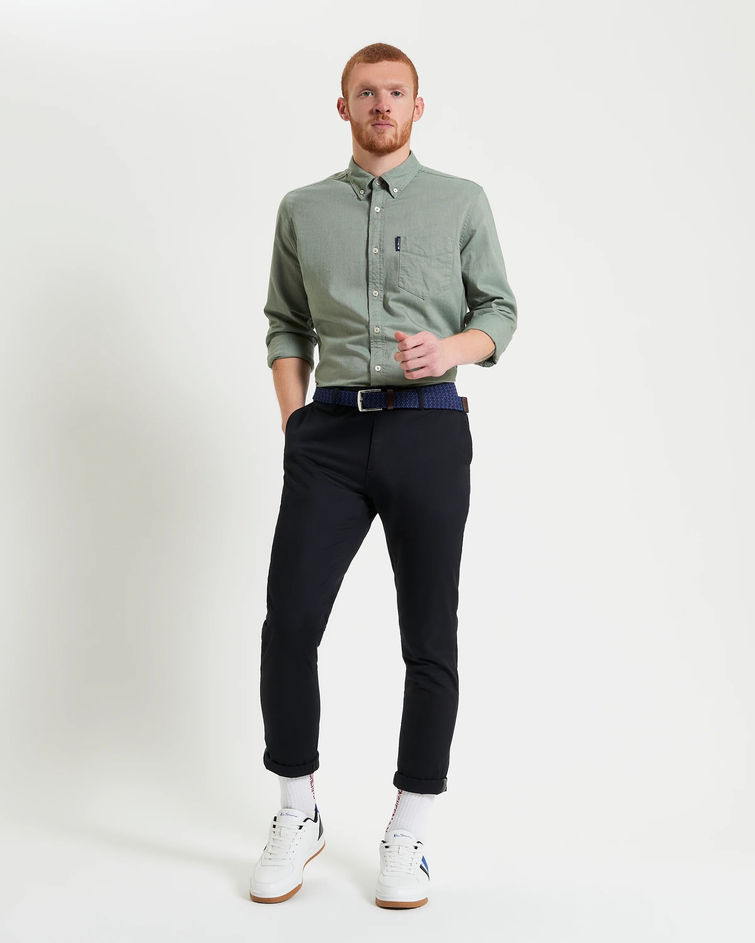 Ben Sherman LS Signature Oxford Shirt Khaki