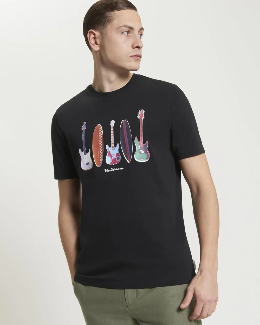 Ben Sherman Surf n Guitars Tee Black