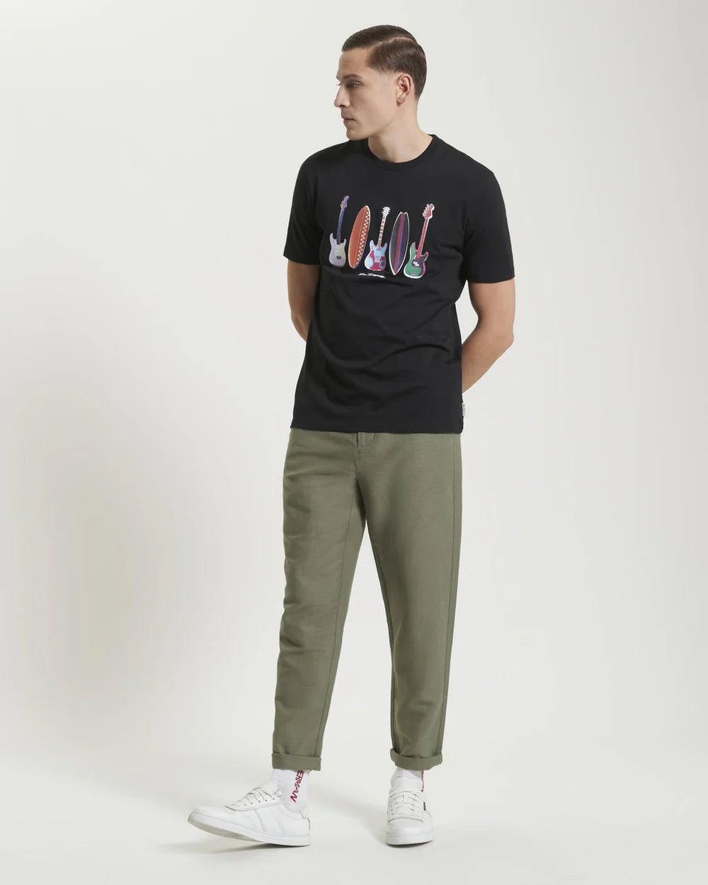 Ben Sherman Surf n Guitars Tee Black