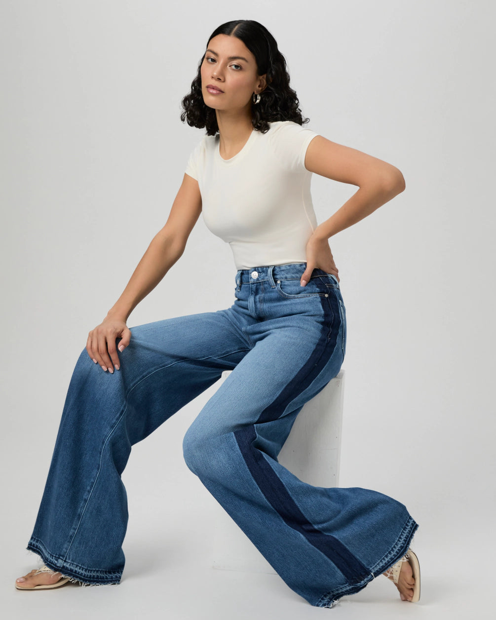 Paige Denim Portia Released Side Hem Nyra Jeans