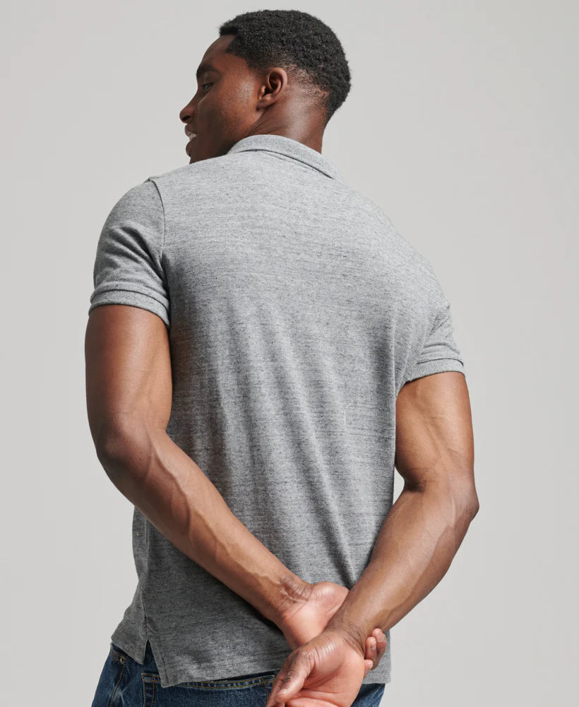 Superdry Classic Pique Polo Flint Steel Grit