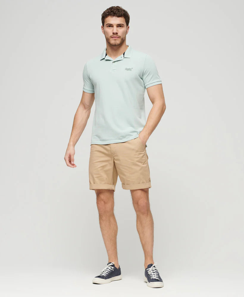 Superdry Vintage Destroy Polo Surf Spray Green