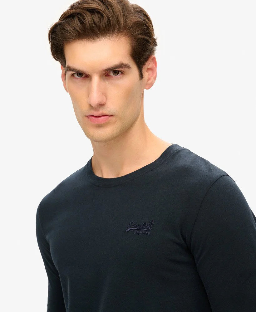 Superdry Essential Logo LS Top Eclipse Navy