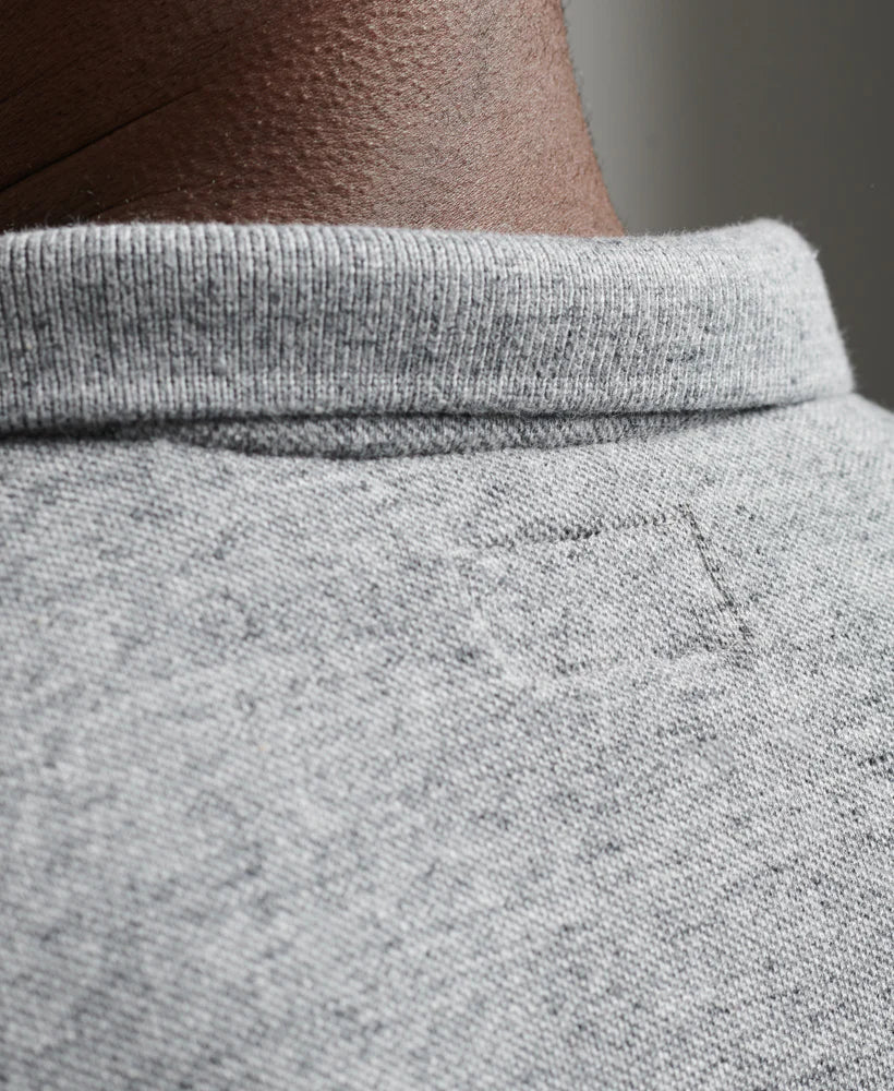 Superdry Classic Pique Polo Flint Steel Grit