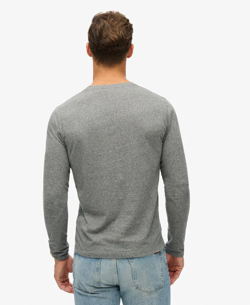 Superdry Essential Logo LS Top Volcanic Black Grit