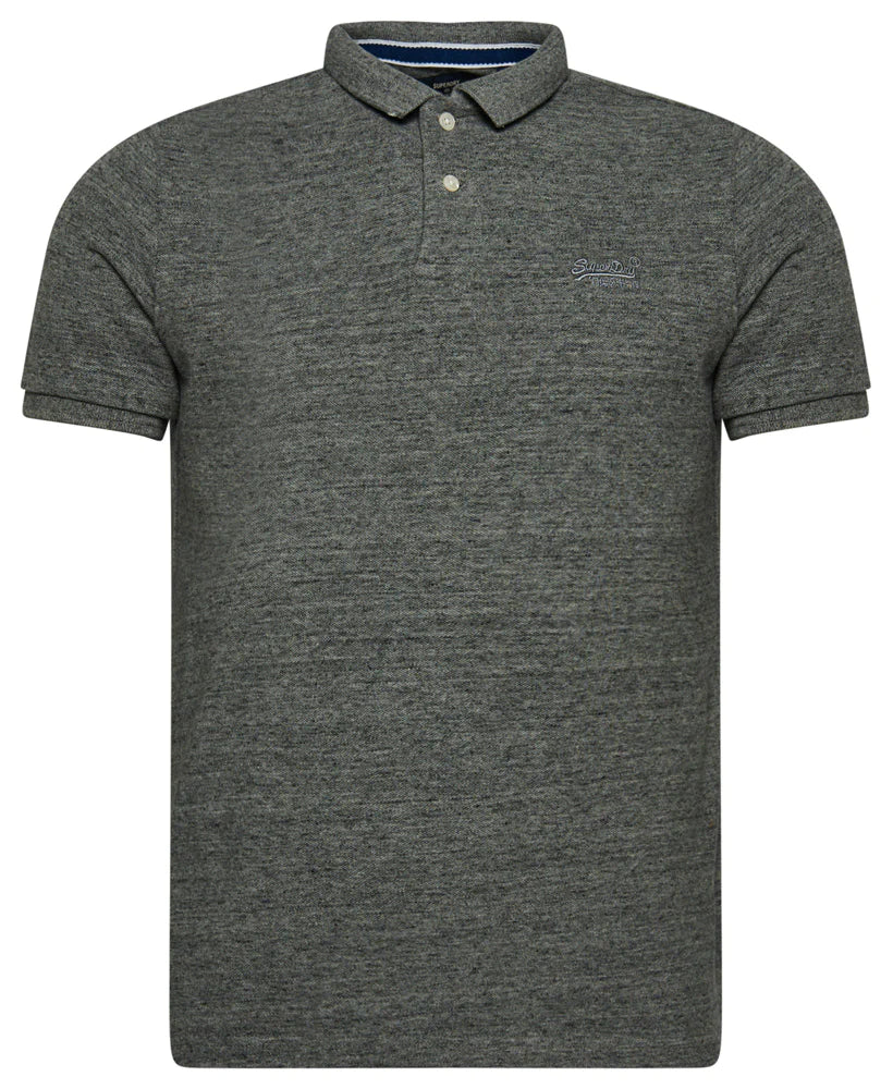 Superdry Classic Pique Polo Flint Steel Grit