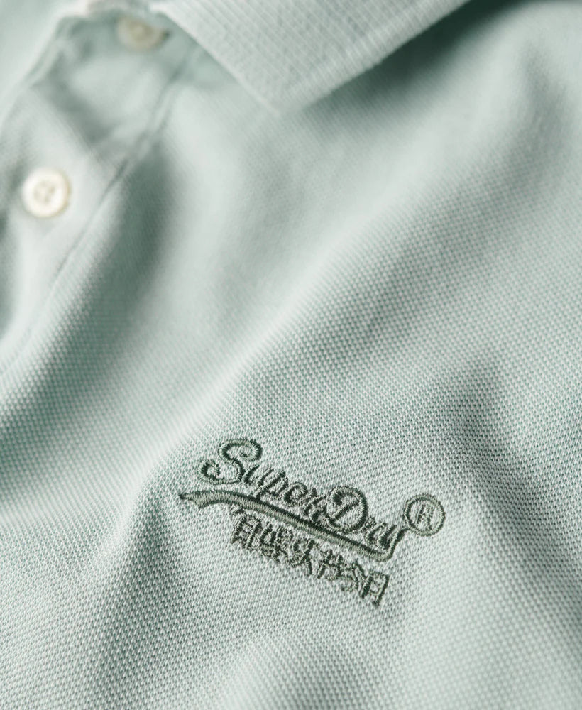 Superdry Vintage Destroy Polo Surf Spray Green