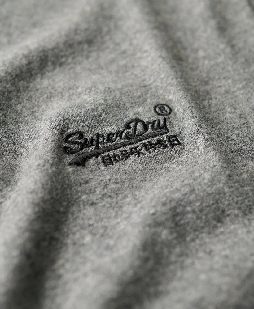 Superdry Essential Logo LS Top Volcanic Black Grit