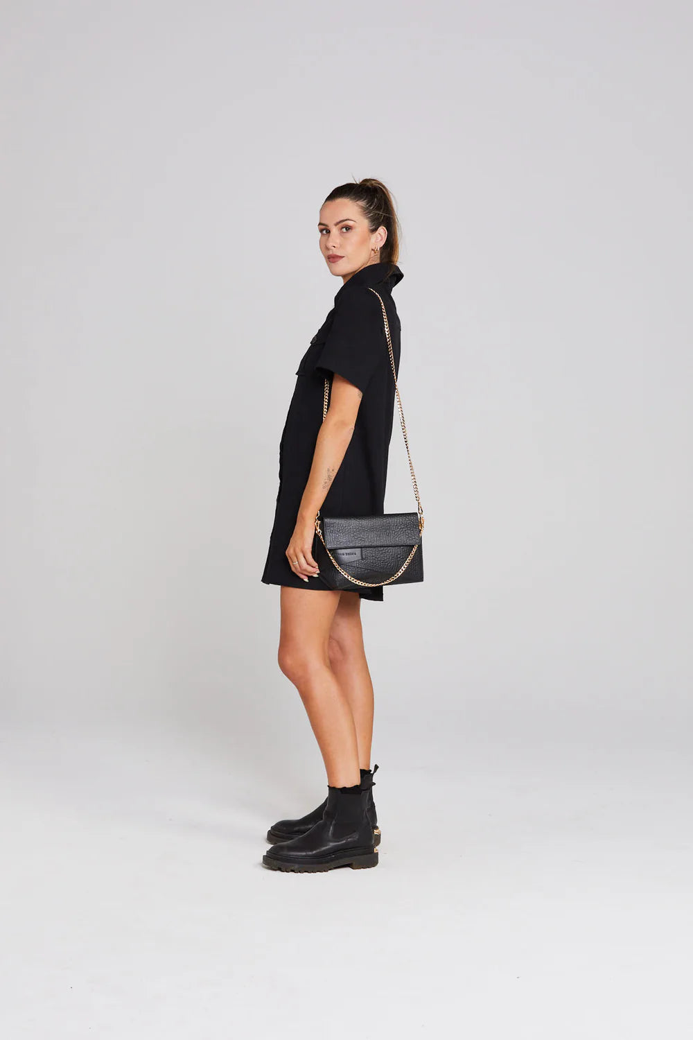 Thing Thing Annastasia Bag Black Bubble Leather
