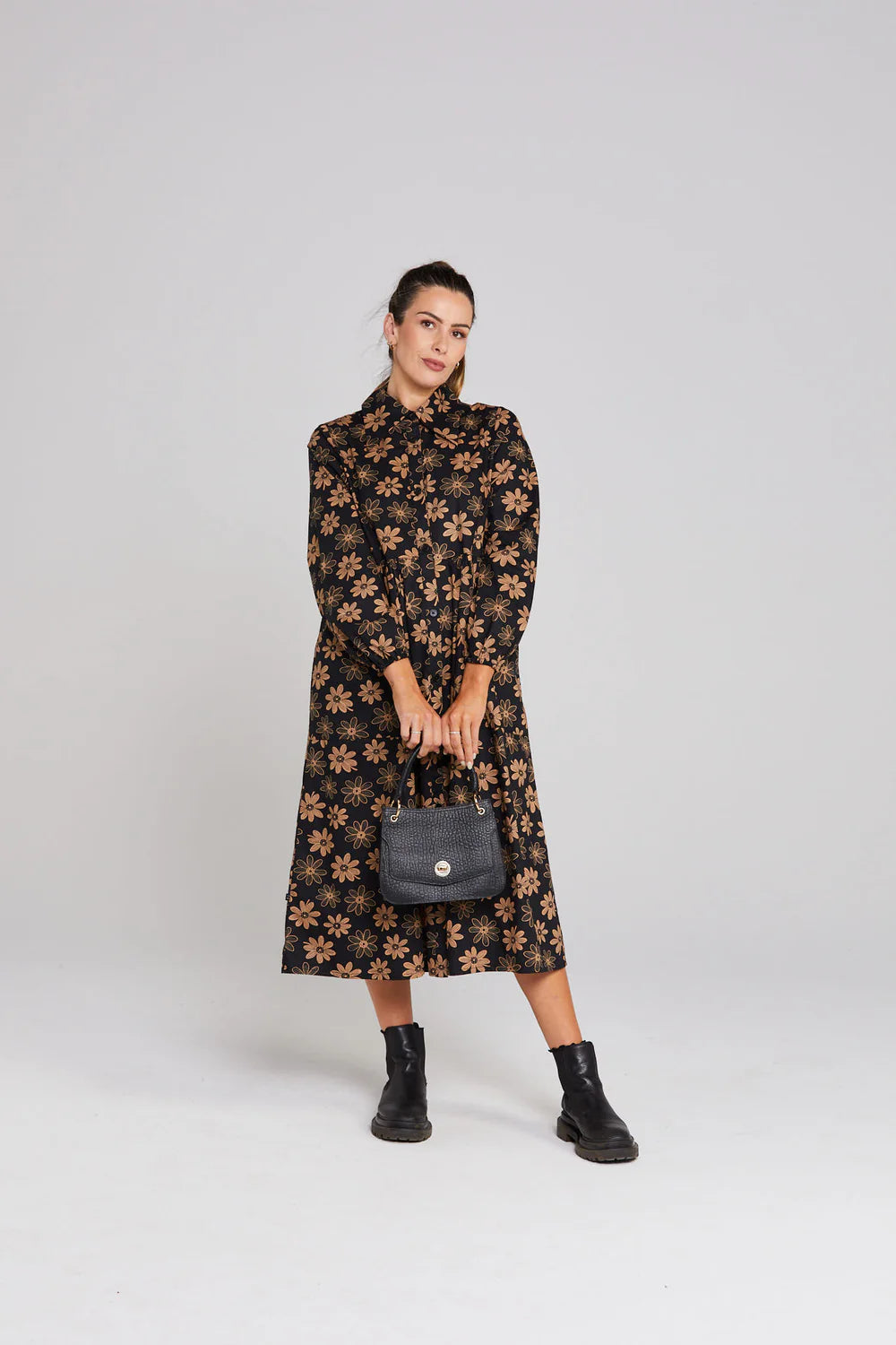 Thing Thing Kathryn Bag Black Bubble Leather