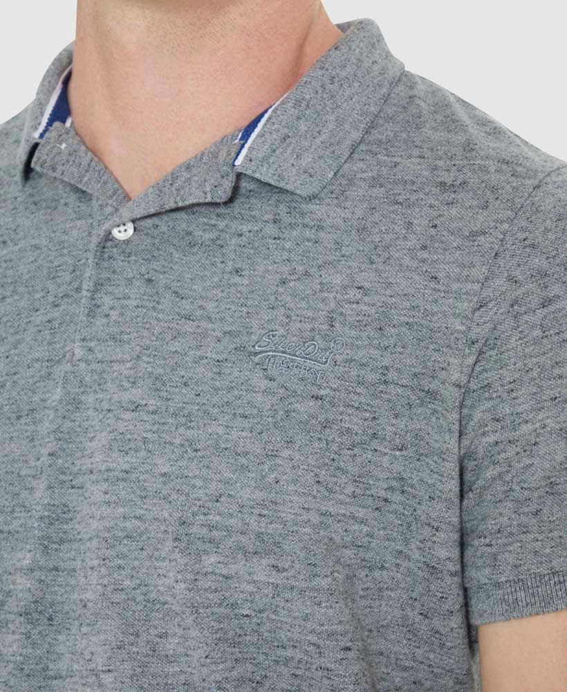 Superdry Classic Pique Polo Flint Steel Grit