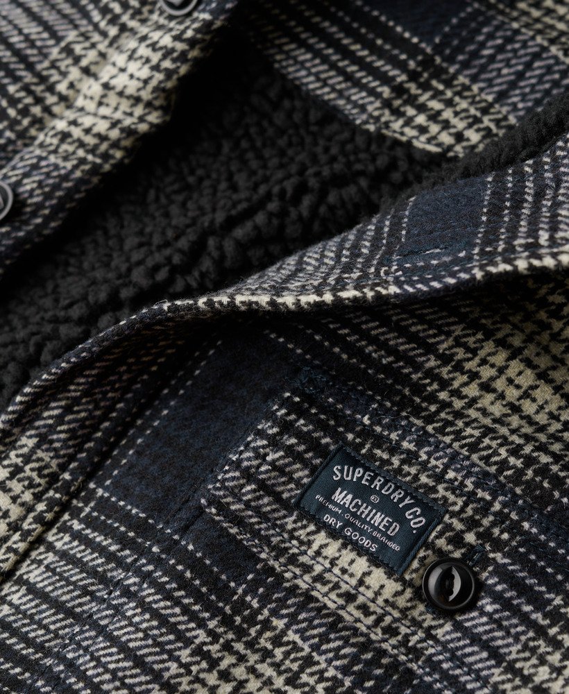 Superdry Wool Miller Overshirt Over Ombre Navy