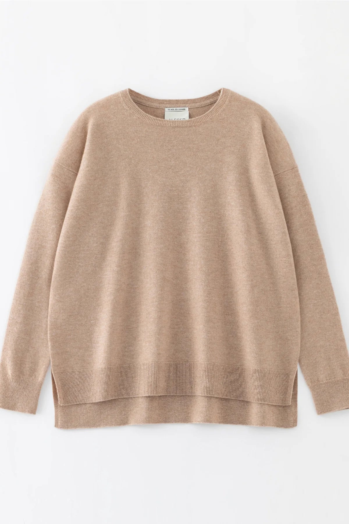 Aleger Cashmere Blend N184W Pullover Toffee