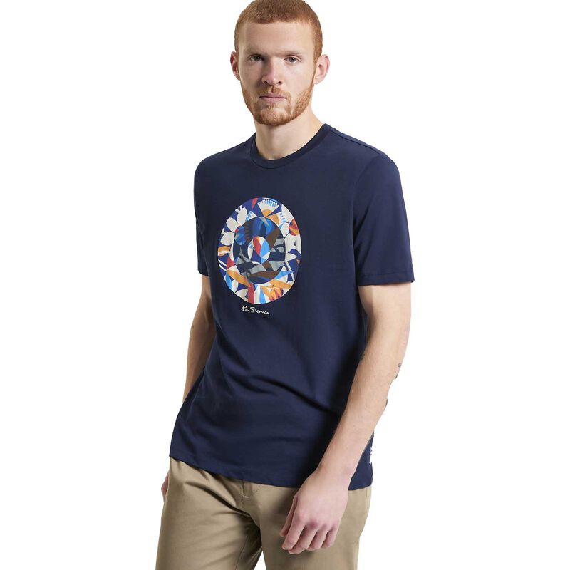 Ben Sherman Tropical Target Tee Dark Navy