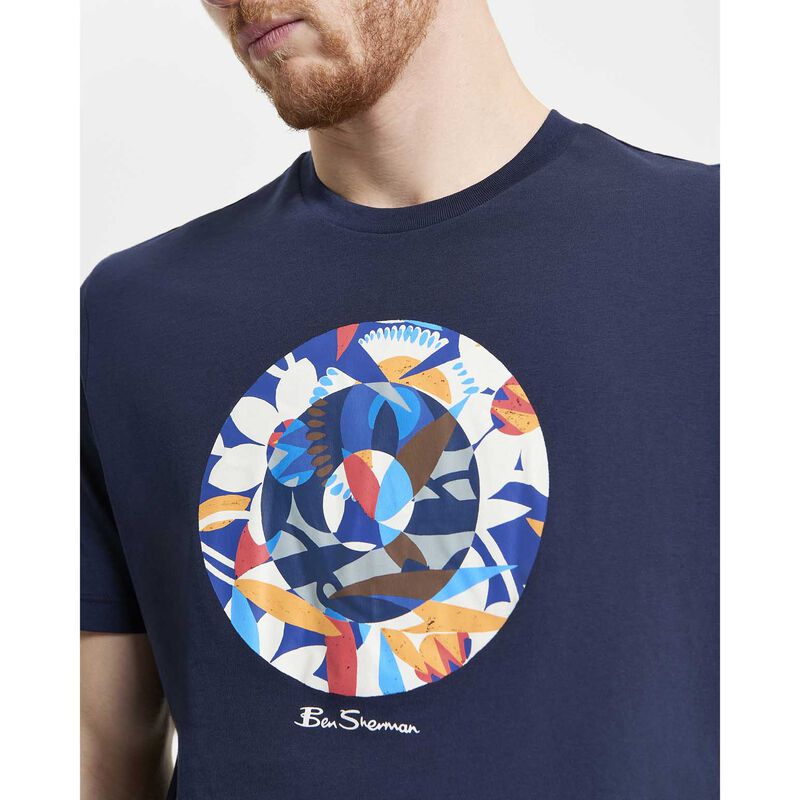 Ben Sherman Tropical Target Tee Dark Navy