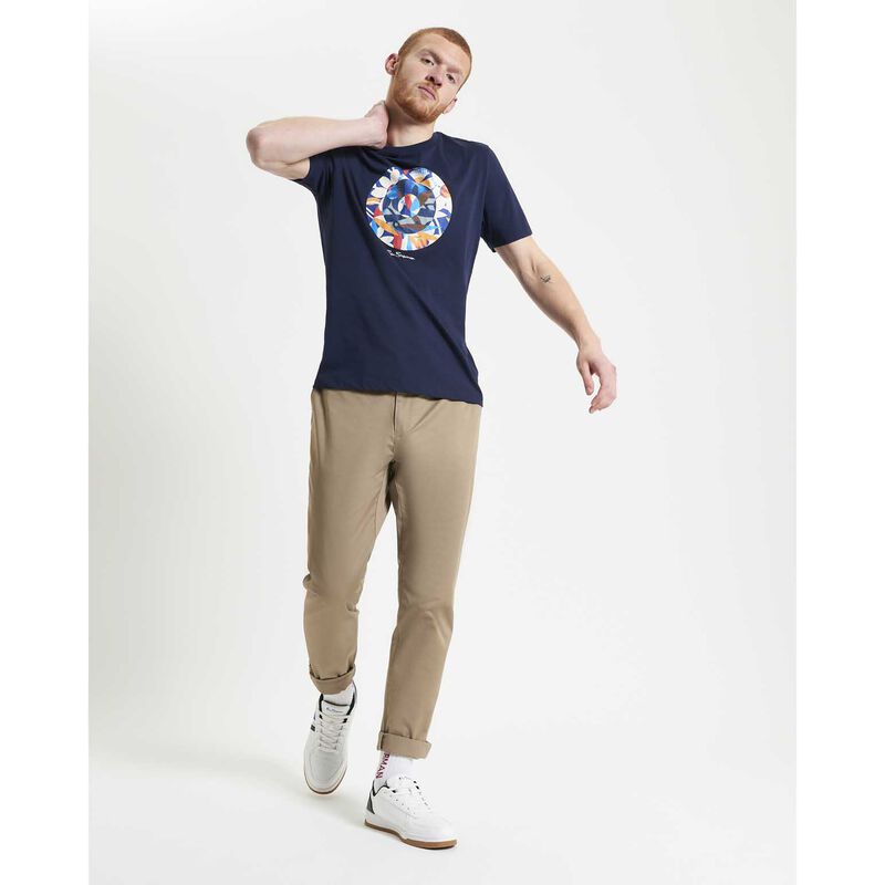 Ben Sherman Tropical Target Tee Dark Navy