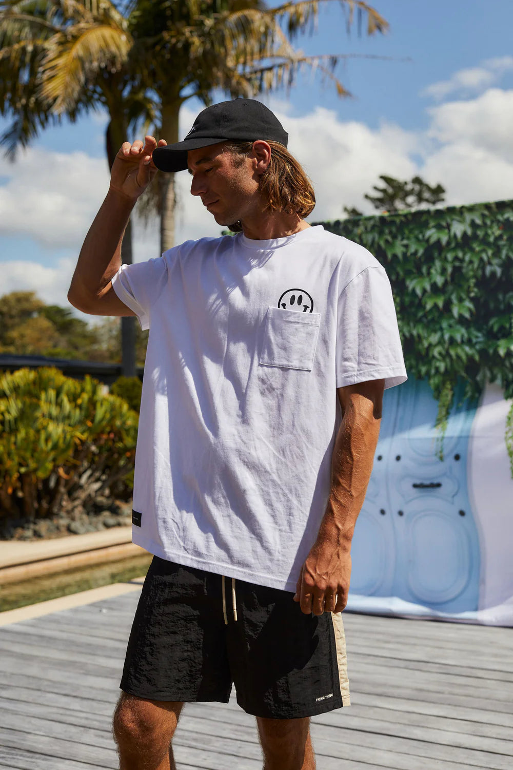 Thing Thing Max Pocket Tee White Smiles