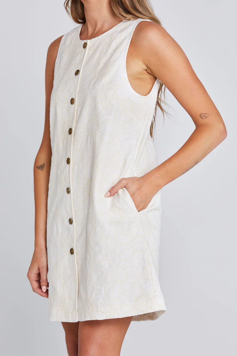 Thing Thing Effortless Dress Creamy Daisy