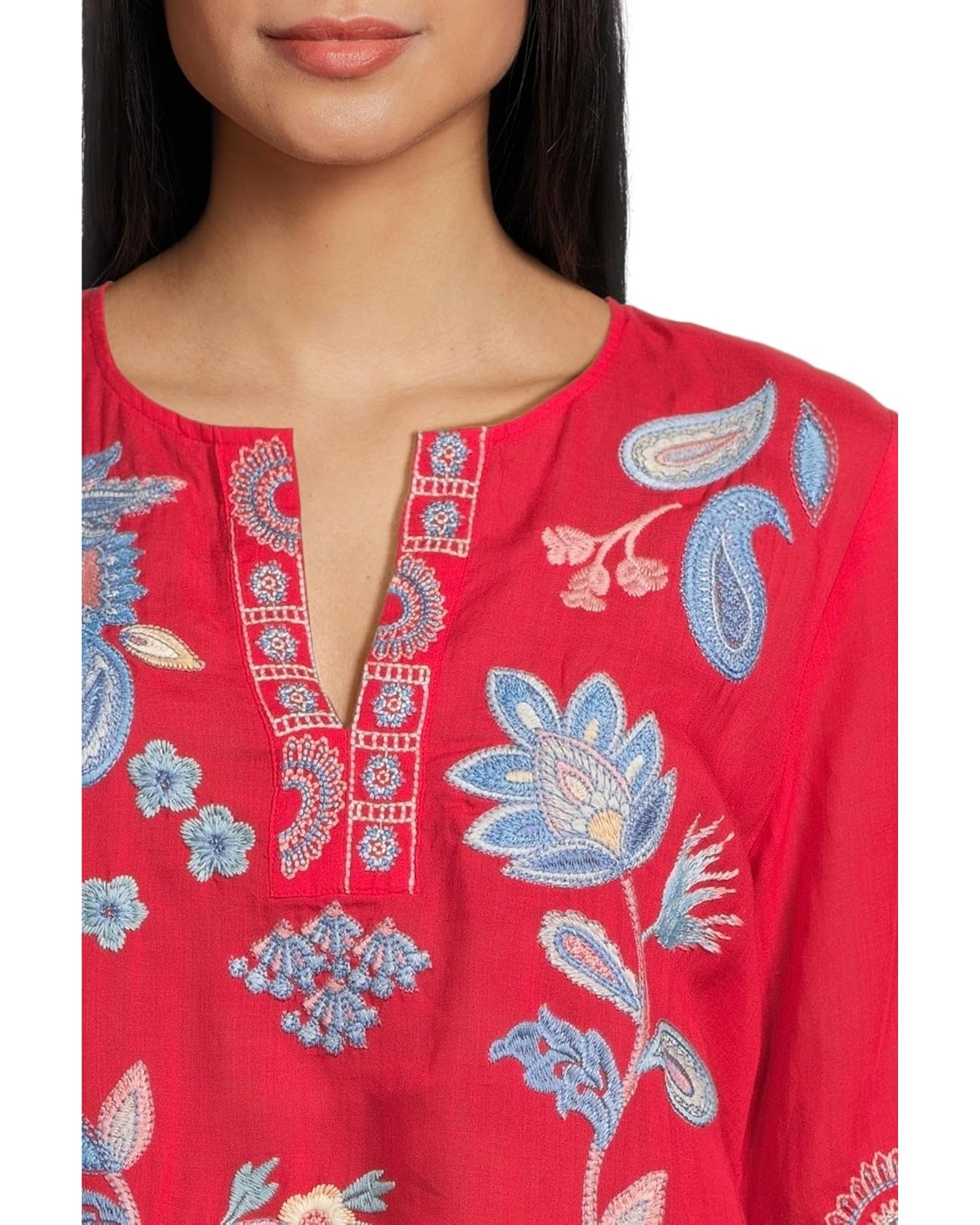 Johnny Was Ruffle Sleeve Blouse Nelly Watermelon