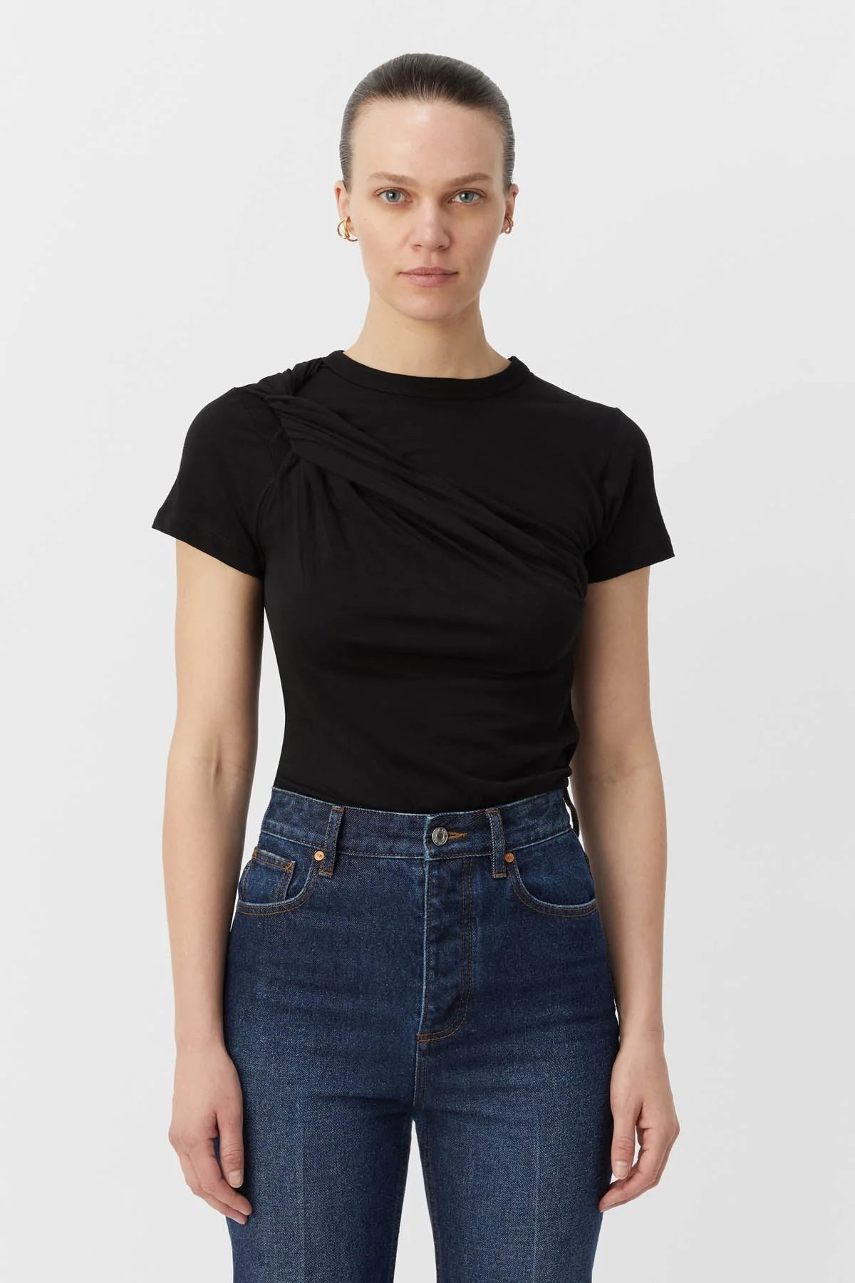 C&M Zella Twist Tee Black