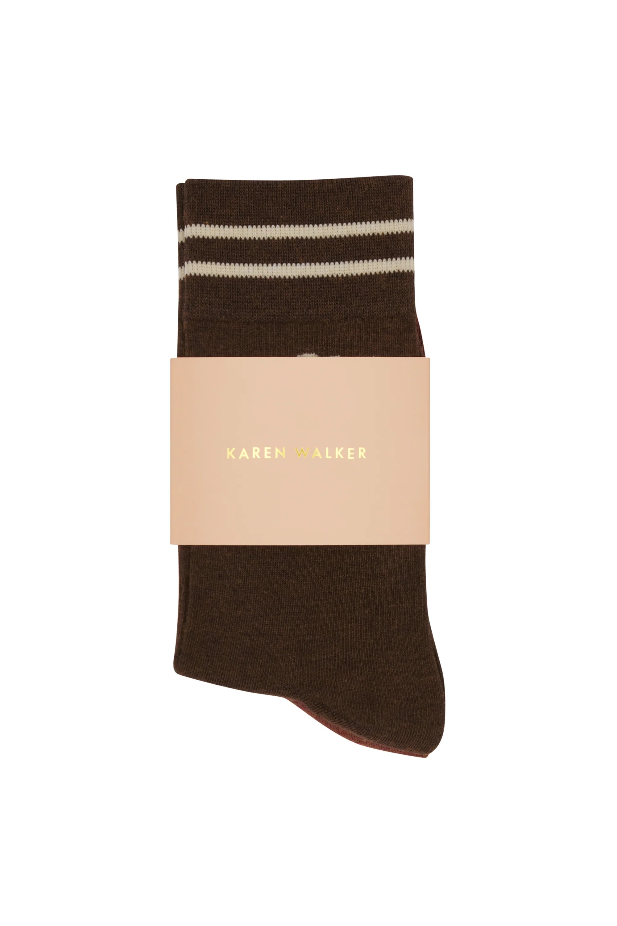 Karen Walker Runaway Girl Socks Dark Brown/Mahogany
