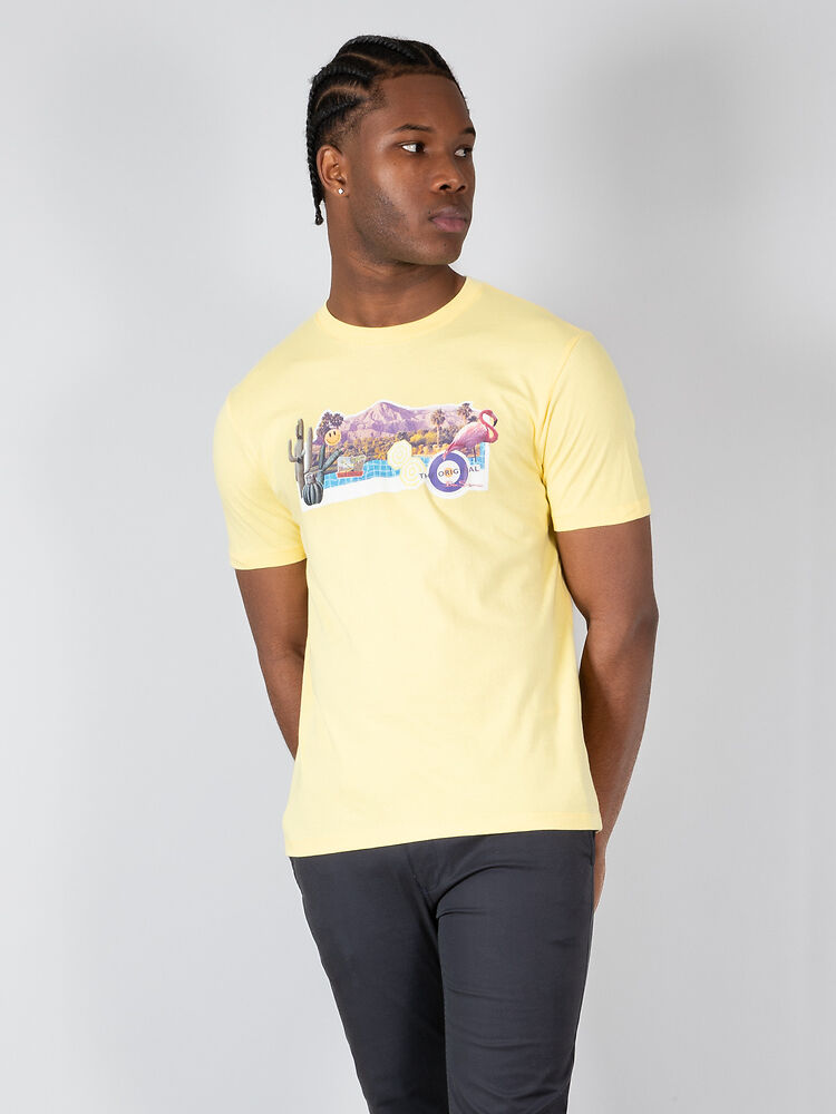 Ben Sherman Palm Springs Print Tee Yellow