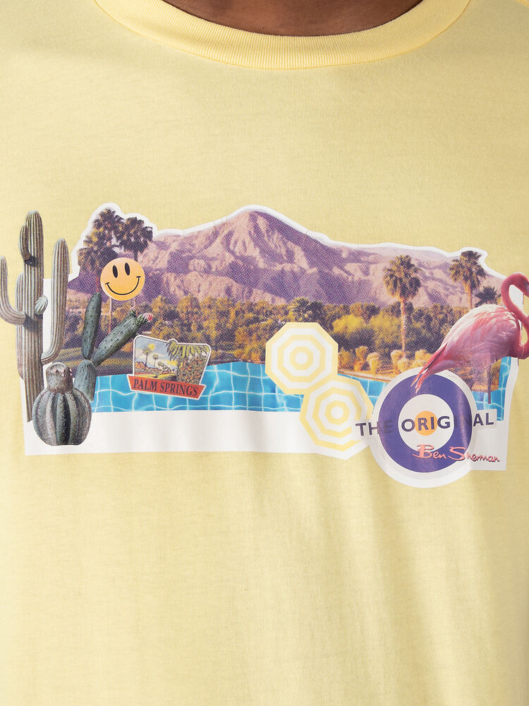Ben Sherman Palm Springs Print Tee Yellow