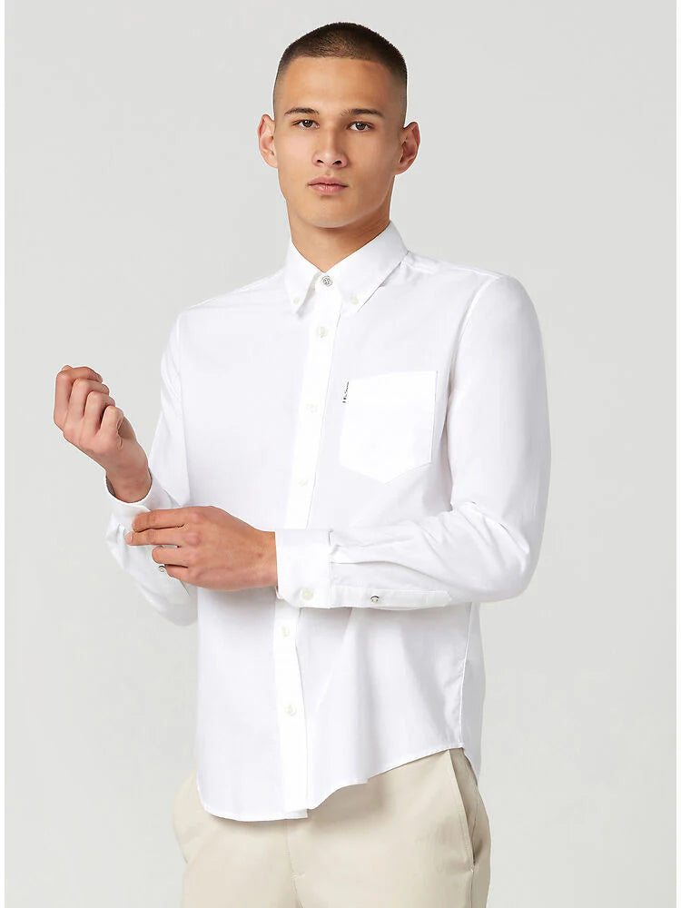 Ben Sherman LS Oxford Shirt White