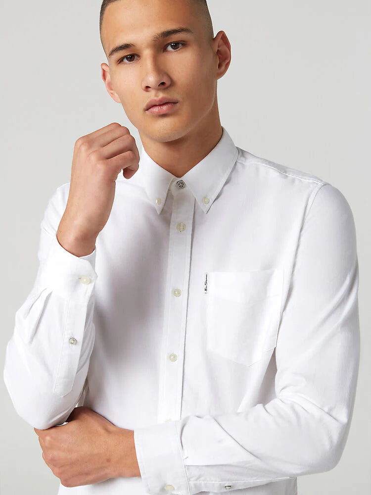 Ben Sherman LS Oxford Shirt White