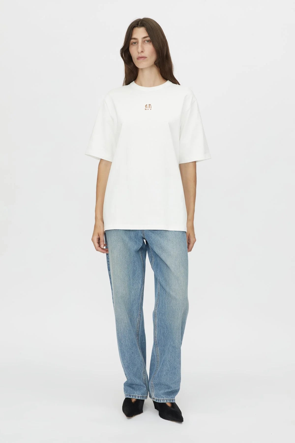 C&M Bloom Embroidered Tee Soft White