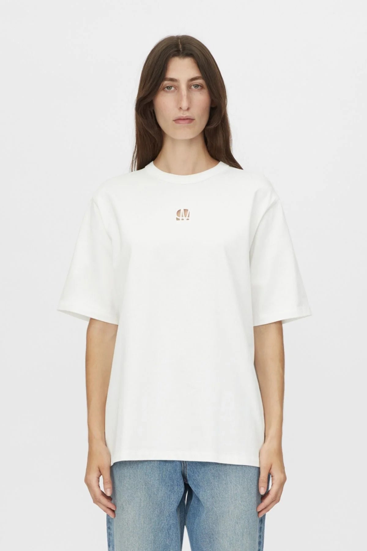 C&M Bloom Embroidered Tee Soft White