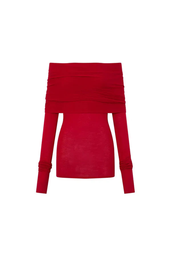 C&M Majorie Top Ruby Red