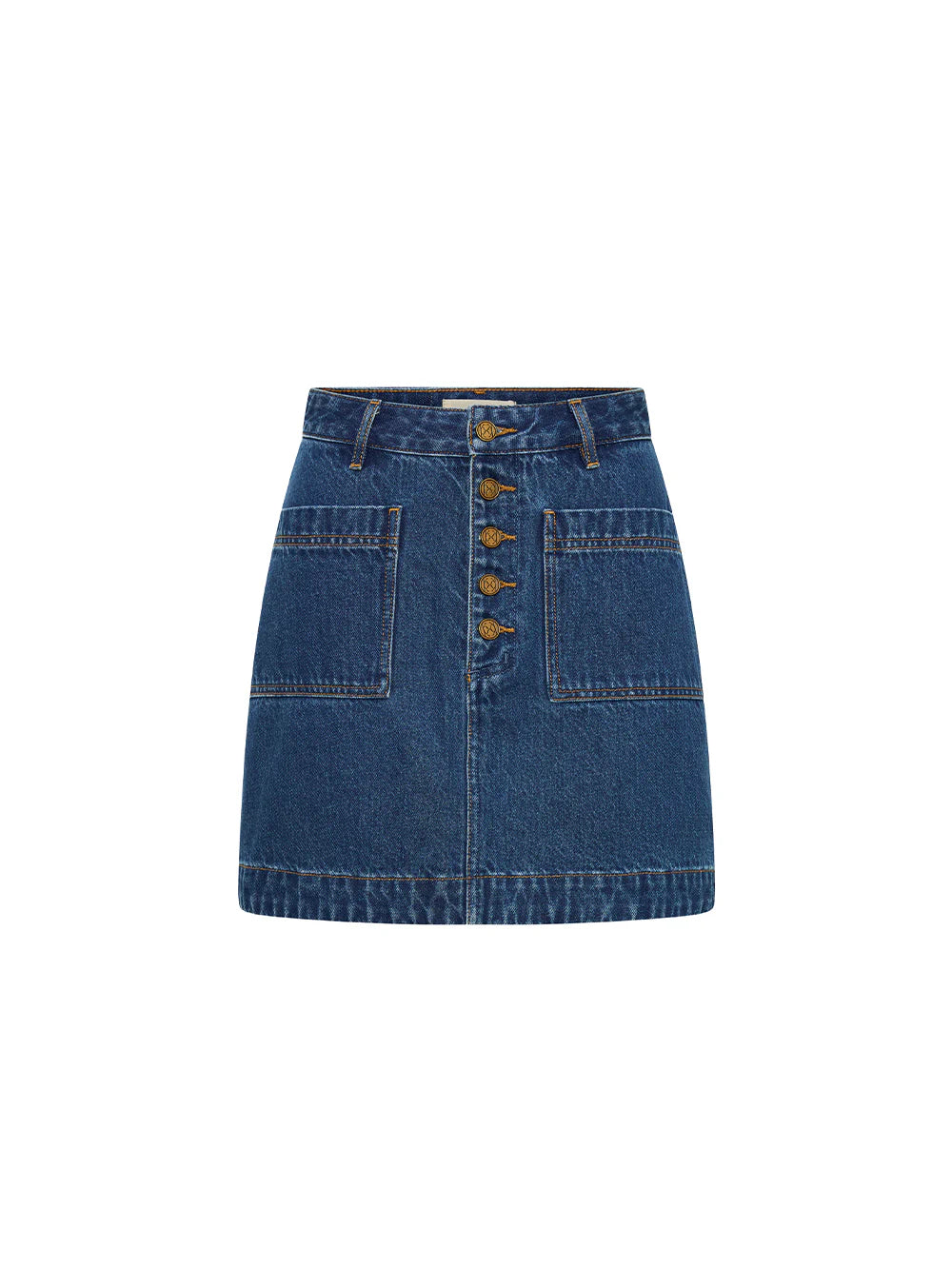 Kivari Cameron Denim Mini Skirt Indigo