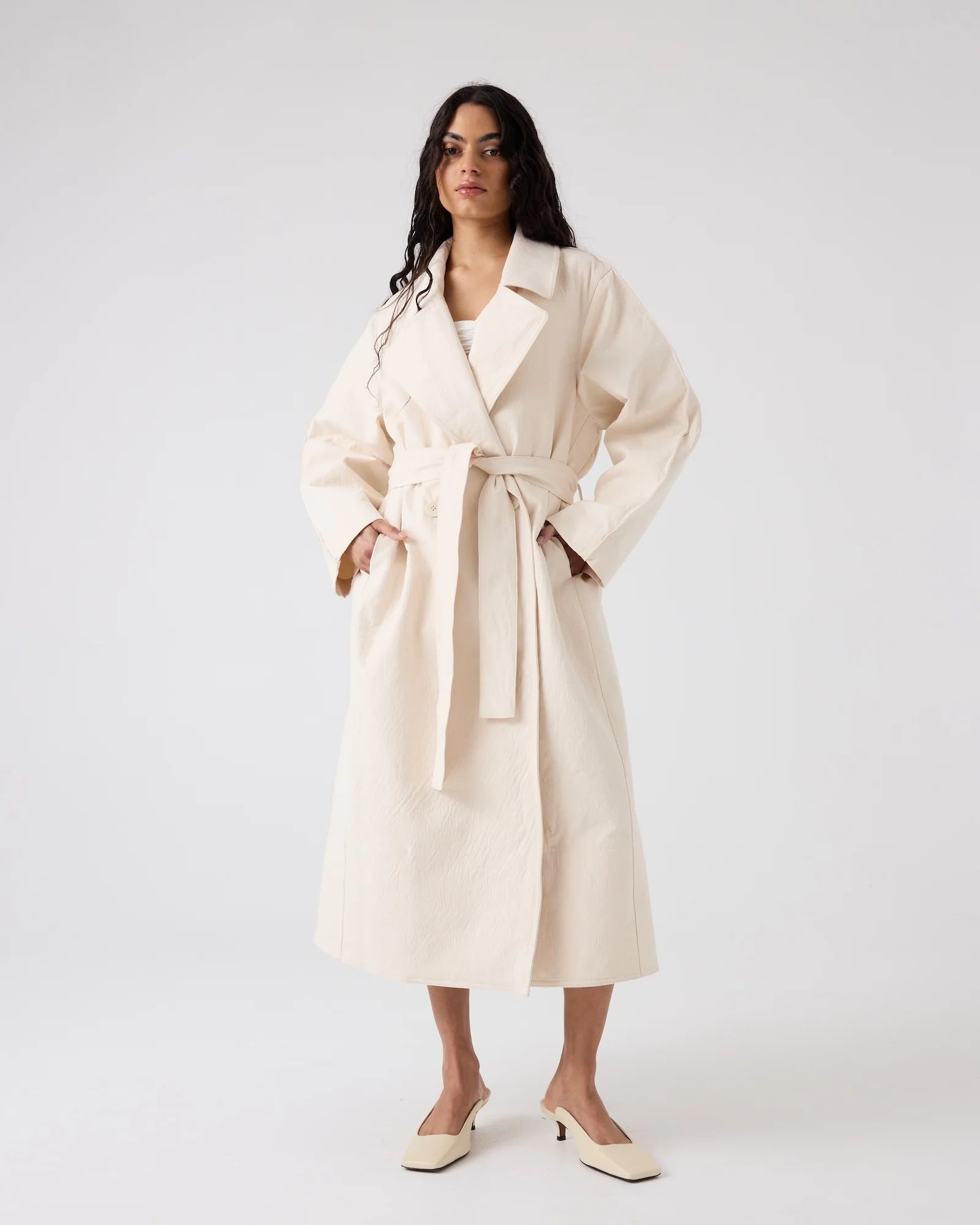 Dominique Healy Theodora Trench Cream