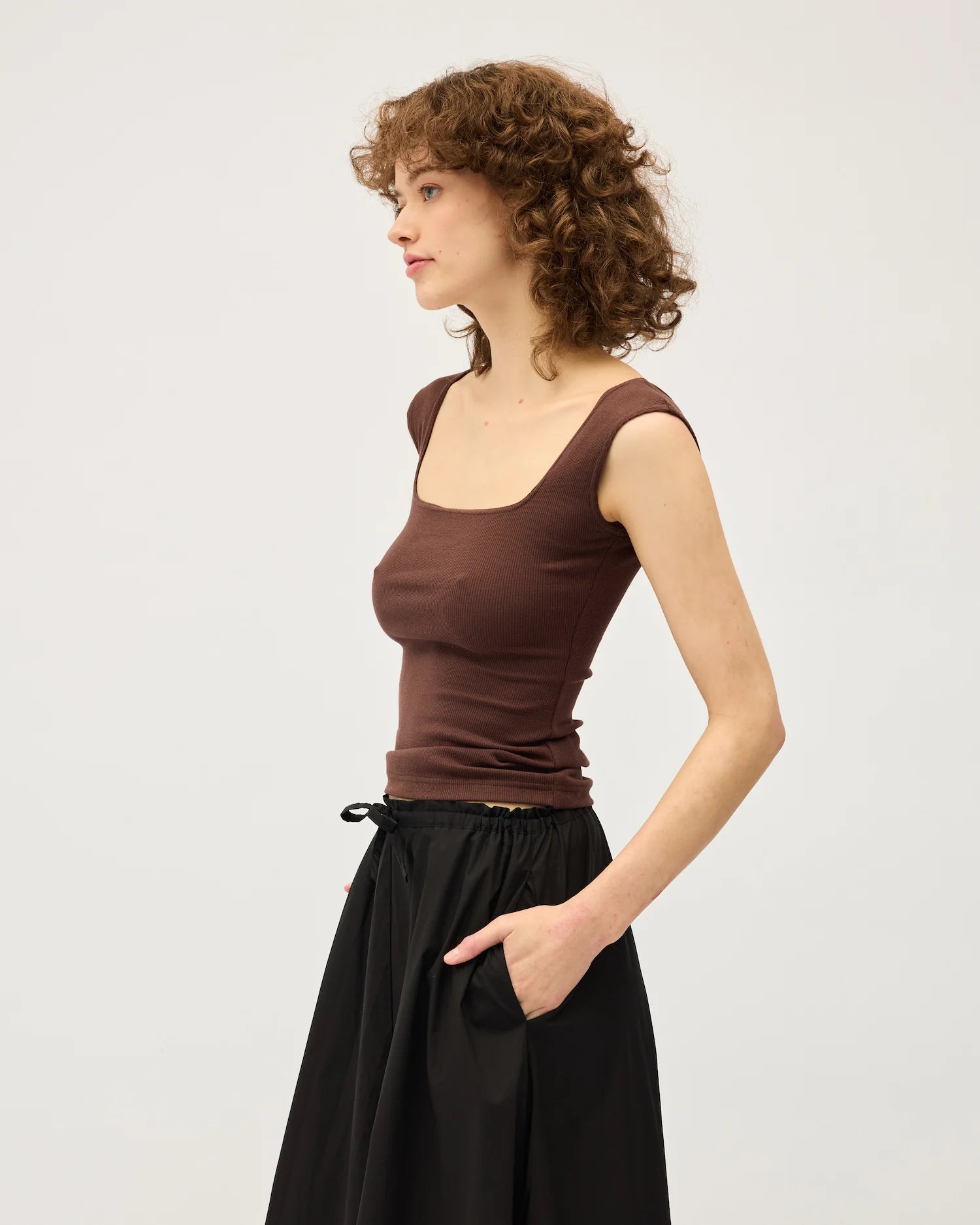 Dominique Healy Naia Tank Chocolate