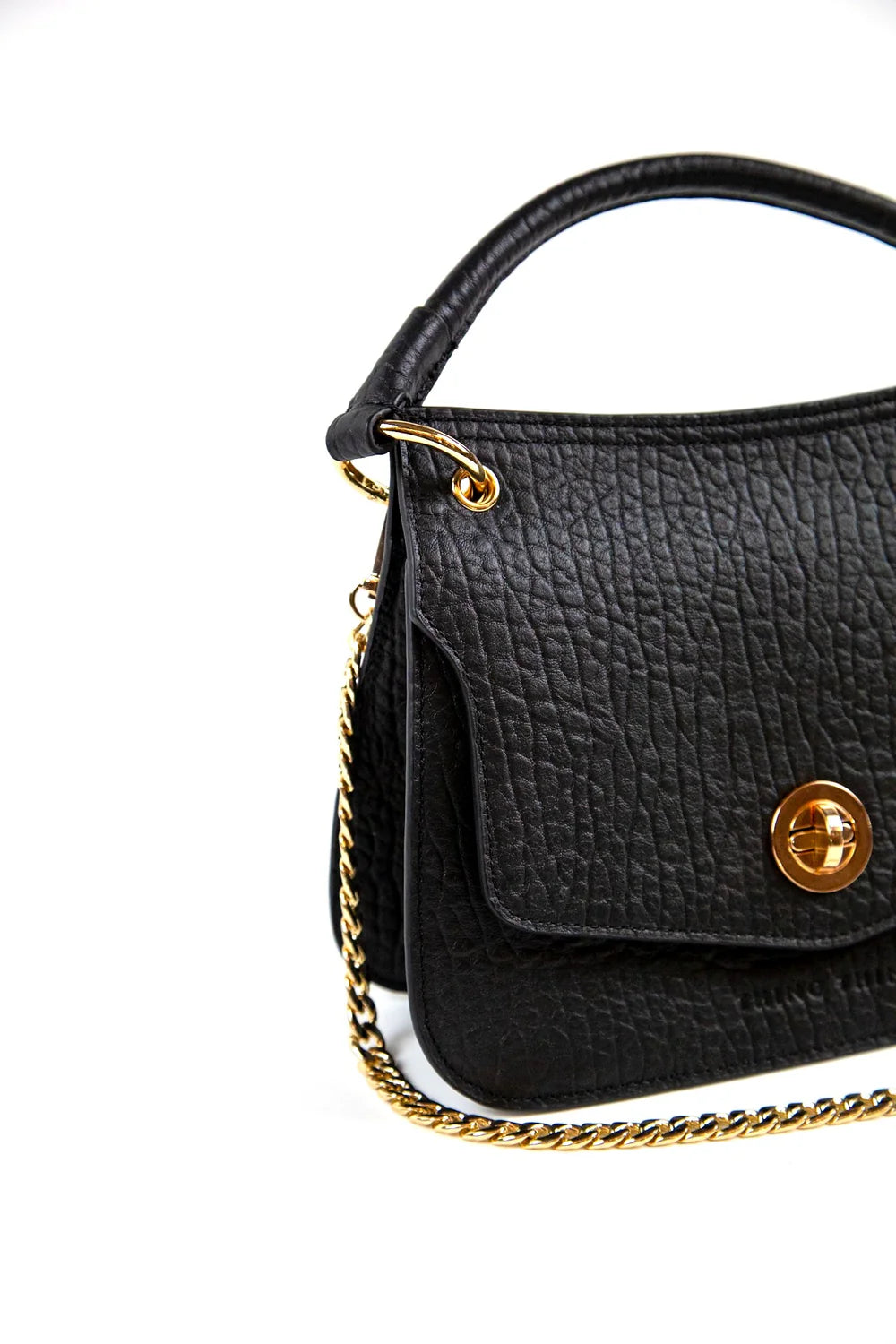 Thing Thing Kathryn Bag Black Bubble Leather