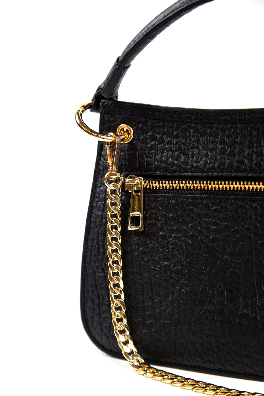 Thing Thing Kathryn Bag Black Bubble Leather