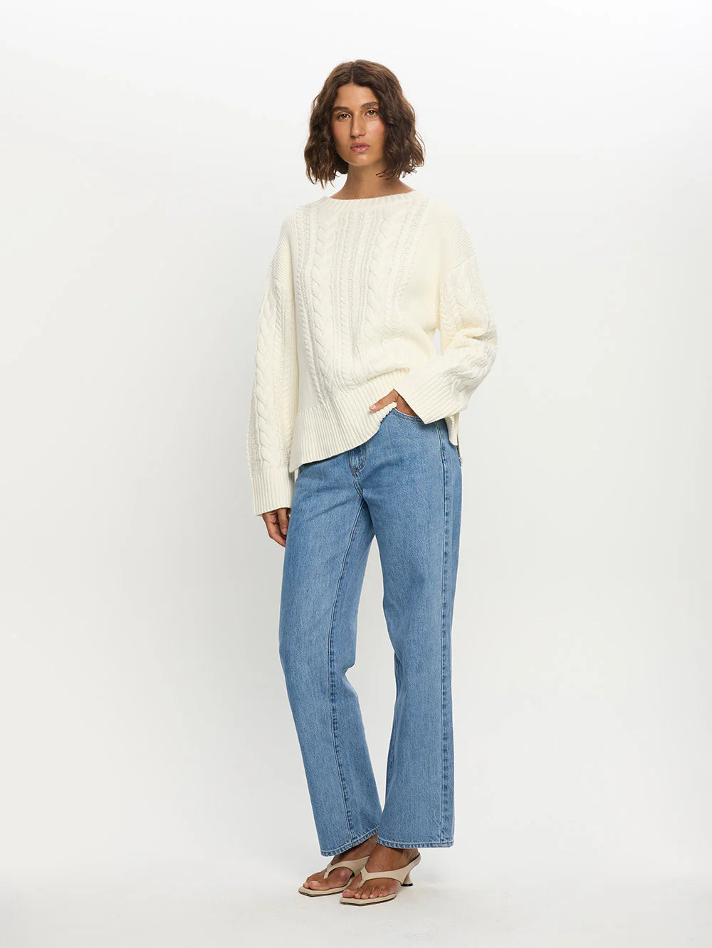 Kivari Leon Knit Sweater Ivory