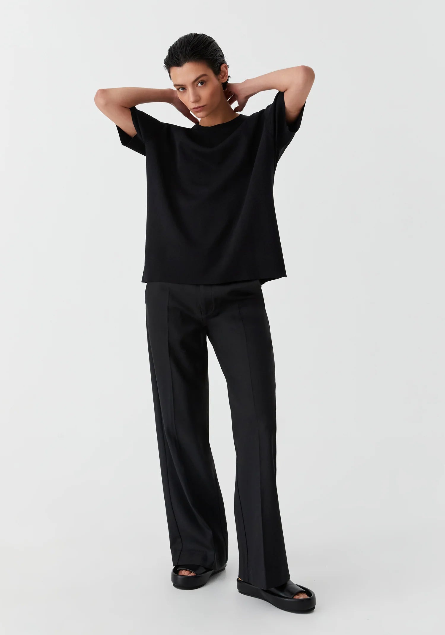 Morrison Cate Knit Tee Black