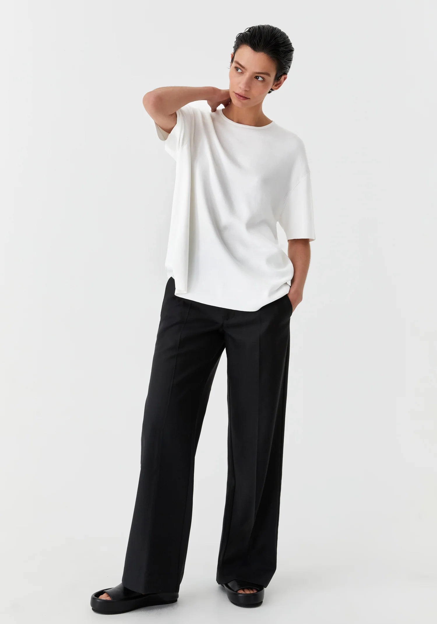 Morrison Cate Knit Tee Cream