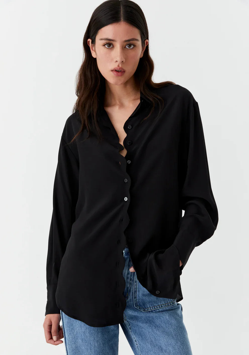 Morrison Hazel Silk Blouse Black