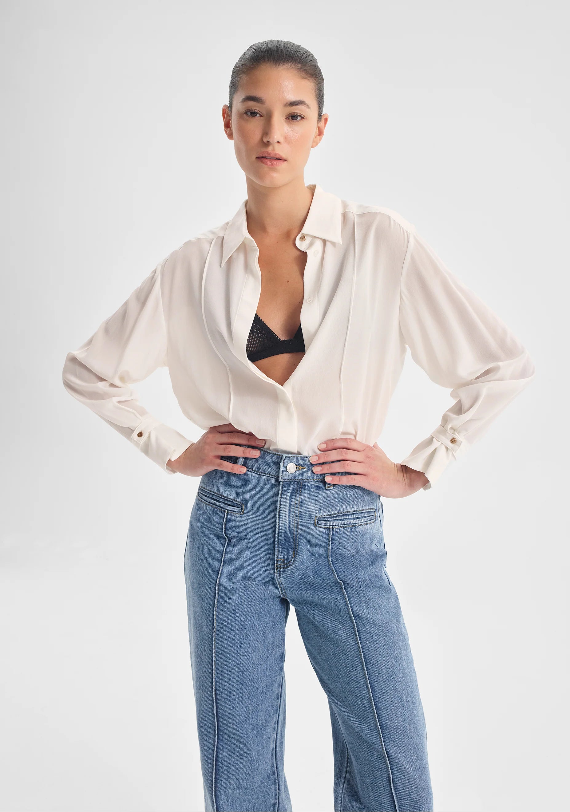 Morrison Chase Silk Shirt Snow
