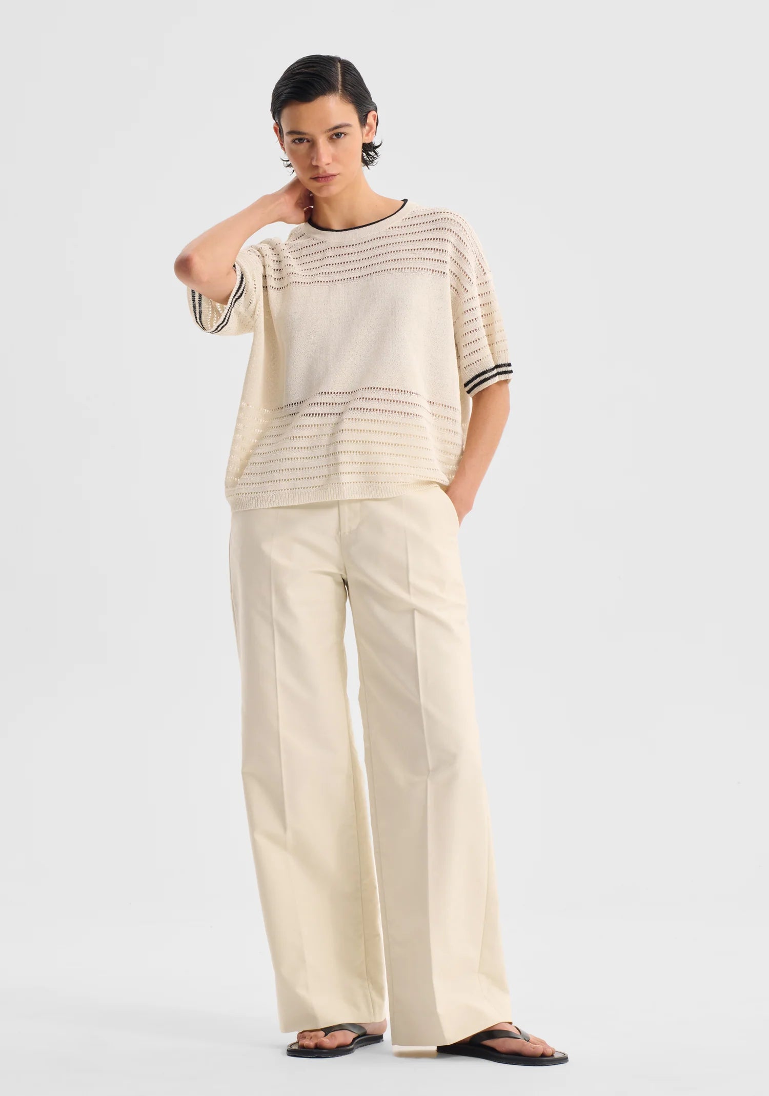 Morrison Dallas Knit Tee Milk
