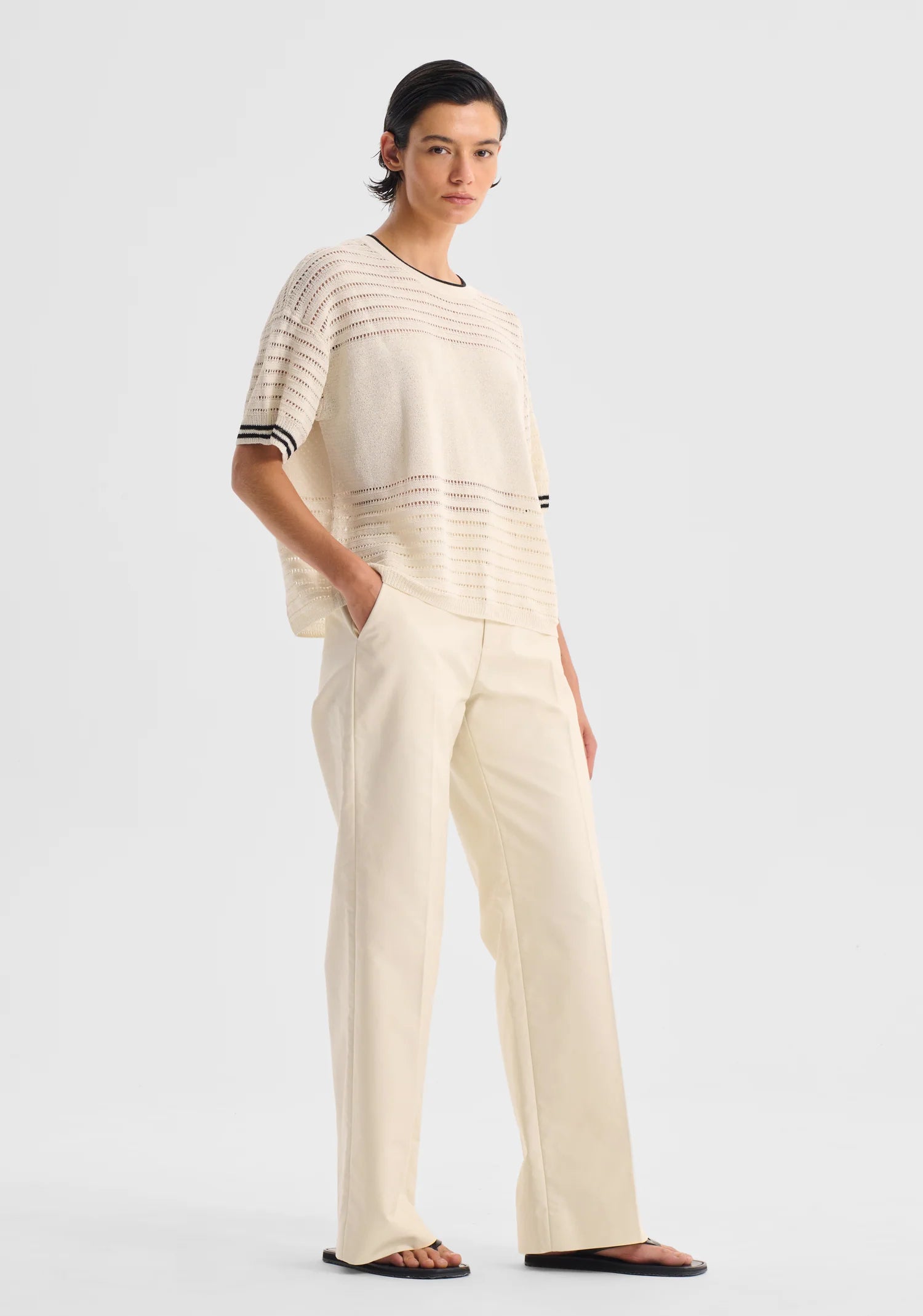 Morrison Dallas Knit Tee Milk