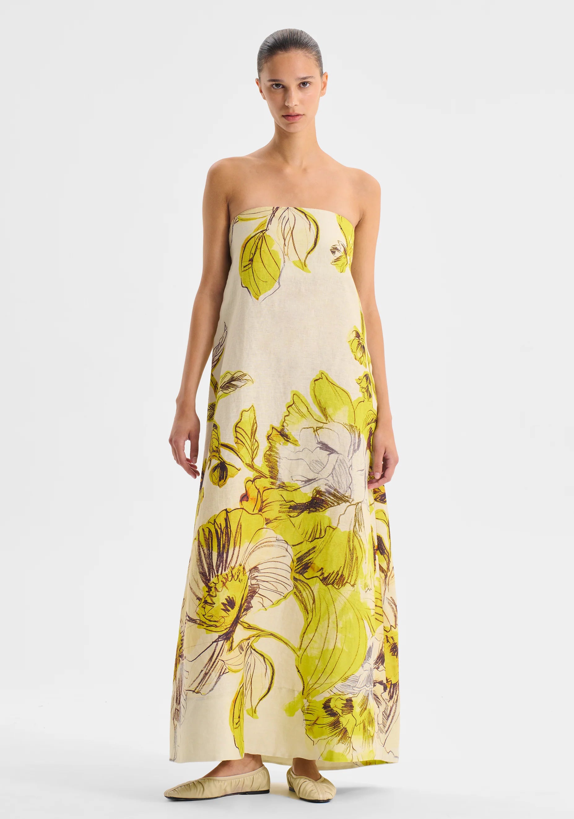 Morrison Mae Linen Strapless Dress