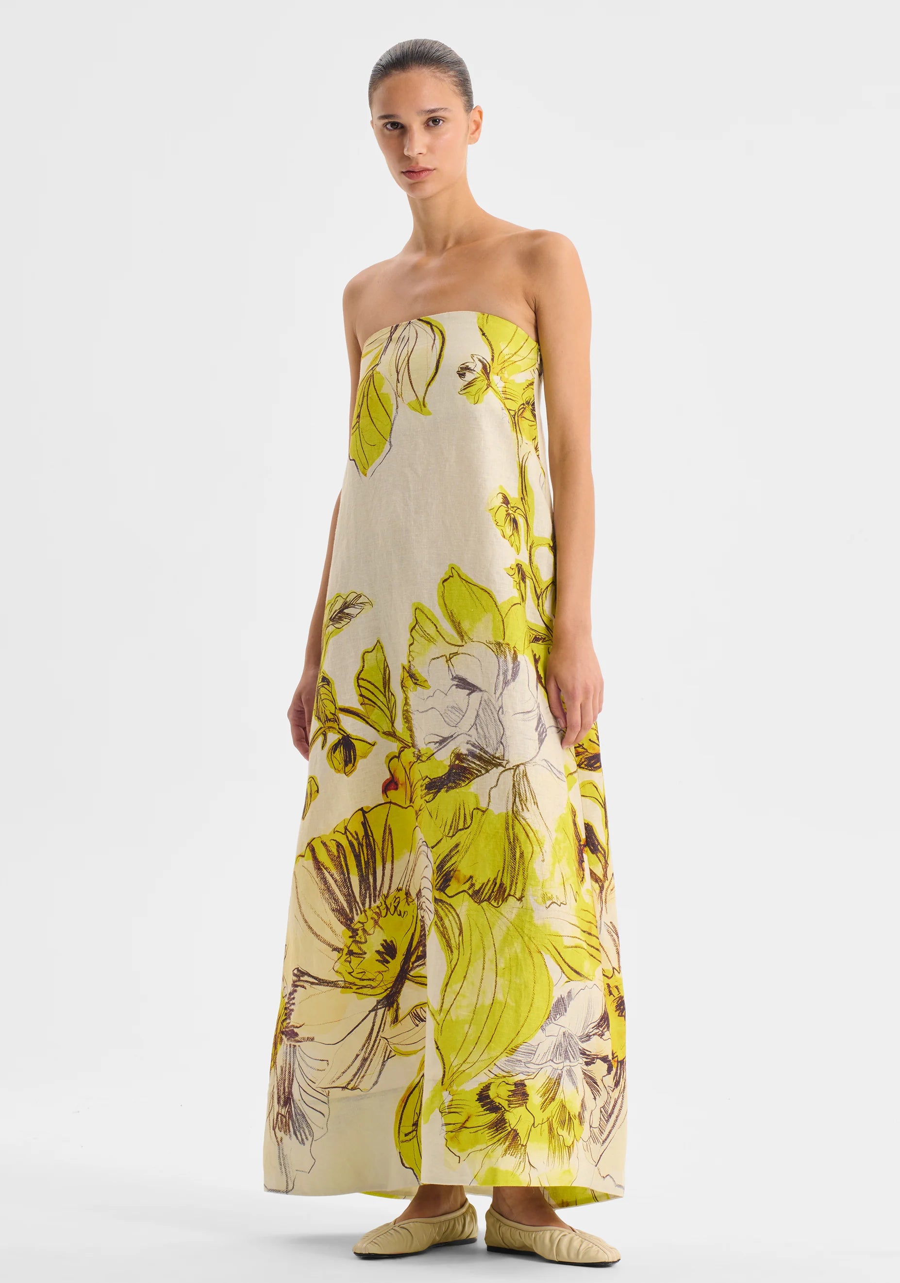 Morrison Mae Linen Strapless Dress