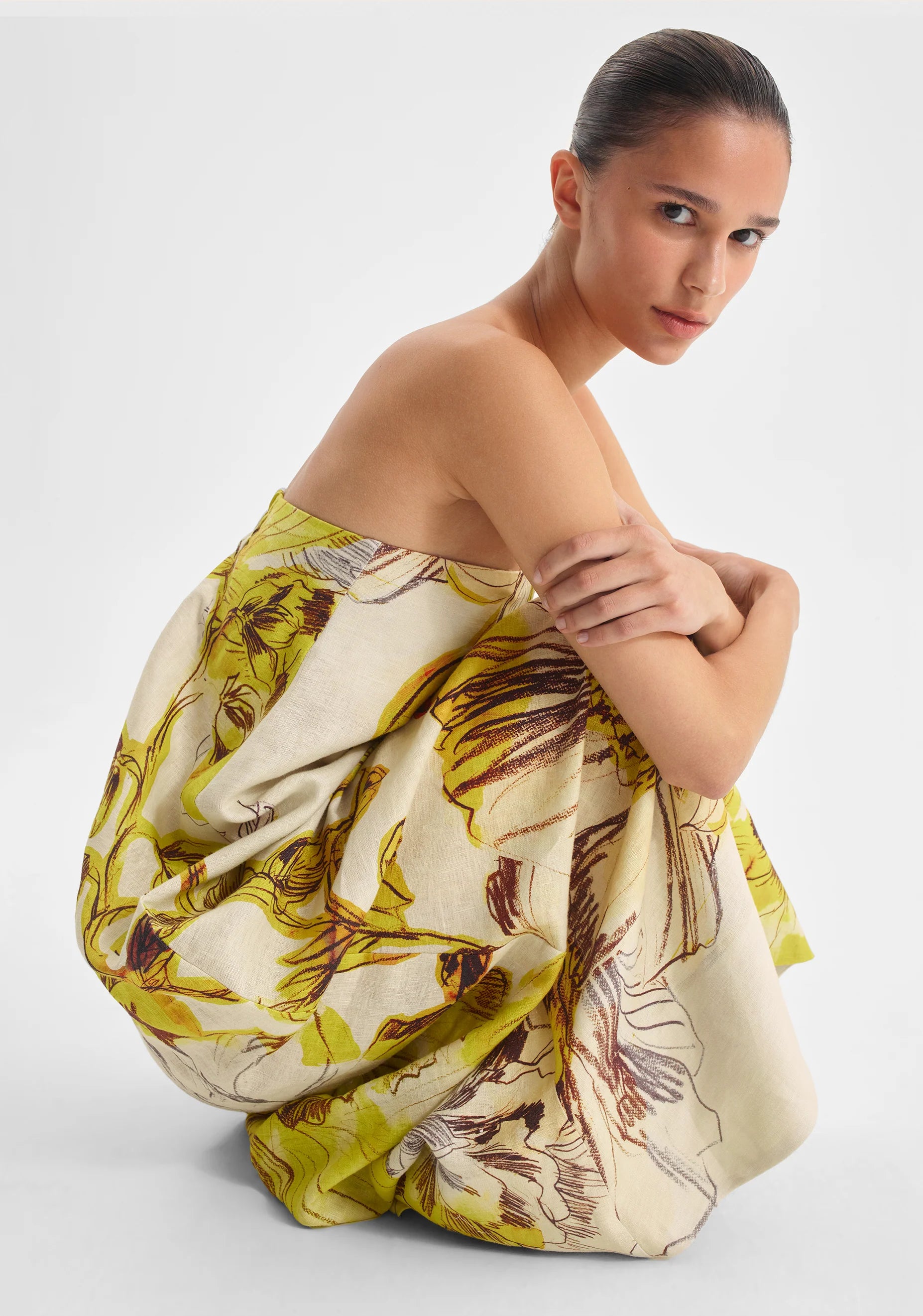 Morrison Mae Linen Strapless Dress